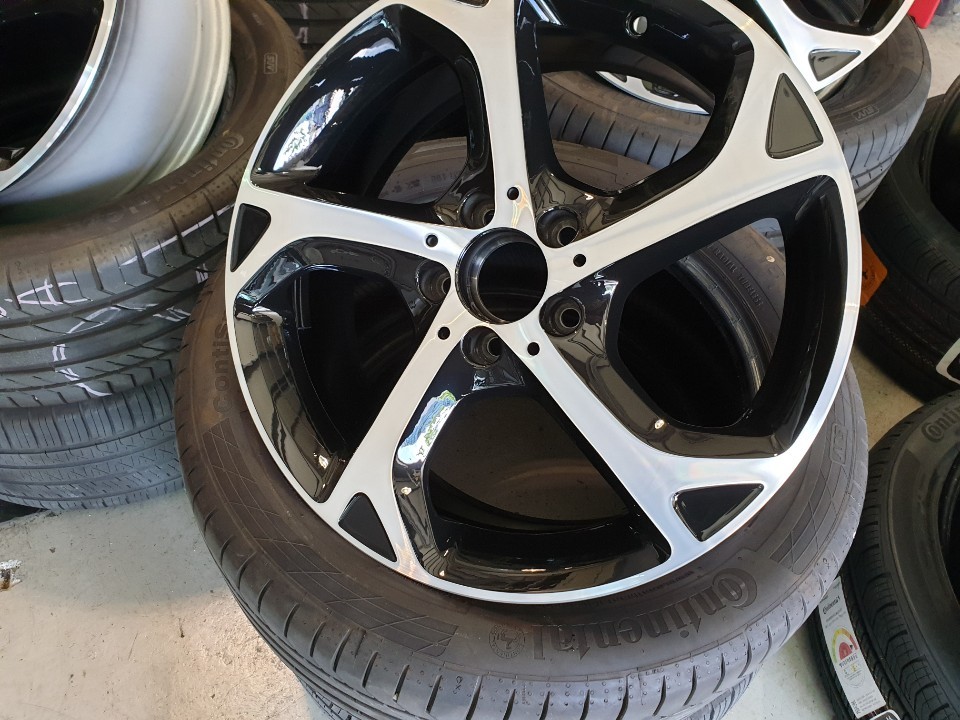 대구자동차휠수리-[벤츠GLA 순정휠 블랙다이아몬드컷팅투톤휠 휠복원]휠도색/대구 자동차 휠