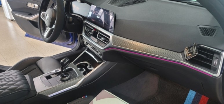 BMW 340i(G20) 기어박스라인 엠비언트 순정형 라인이 나오네? / 대구,구미
