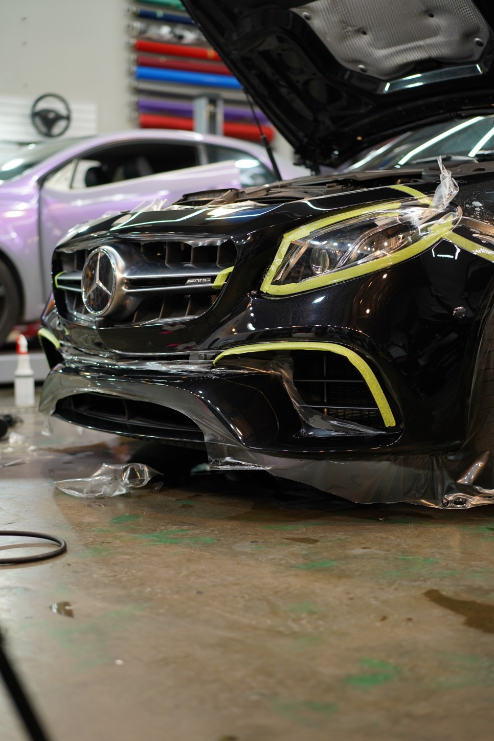 벤츠 e63 amg 앞범퍼 PPF 보험처리 안산 필름 전문점