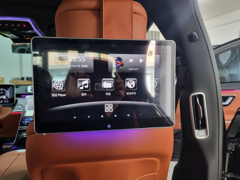 벤츠 S400D 안드로이드 리어모니터 노바X13 천안 아산 평택 청주 세종 튜닝바이해리