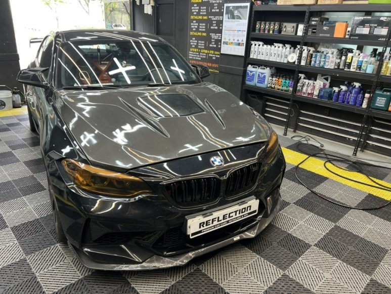 BMW M2 세차 대전시 동구 용전동 리플렉션 디테일링 광택 유리막 코팅