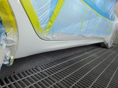 광명 외형복원 아반떼CN7 찌그러진 사이드실 판금도색으로 완벽복원 / 광명시 일직동