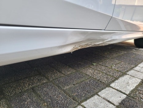 광명 외형복원 아반떼CN7 찌그러진 사이드실 판금도색으로 완벽복원 / 광명시 일직동