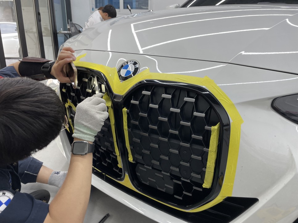 안성 BMW 420I 키드니그릴 포인트랩핑 시공 비비 오토 랩 / 화성,수원,오산