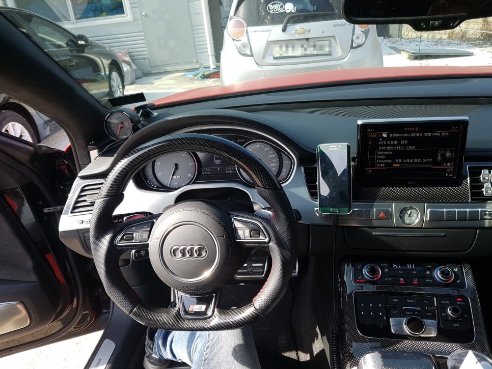 아우디 A5 리얼카본디컷핸들/핸들가죽교체전문/핸들샵 / 용인 기흥구