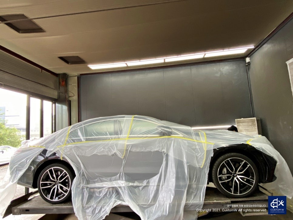 벤츠 CLS53 AMG 투톤 유광 휠도색 + 레드 캘리퍼 도색