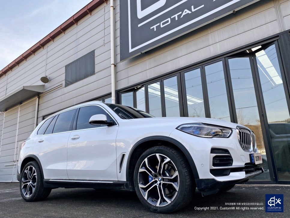 BMW X5 신형 M 퍼포먼스 블루 캘리퍼 도색