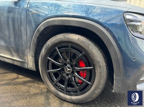 벤츠 GLB35 AMG 하이그로시 블랙 (검정 유광) 휠도색 + 레드 캘리퍼 도색