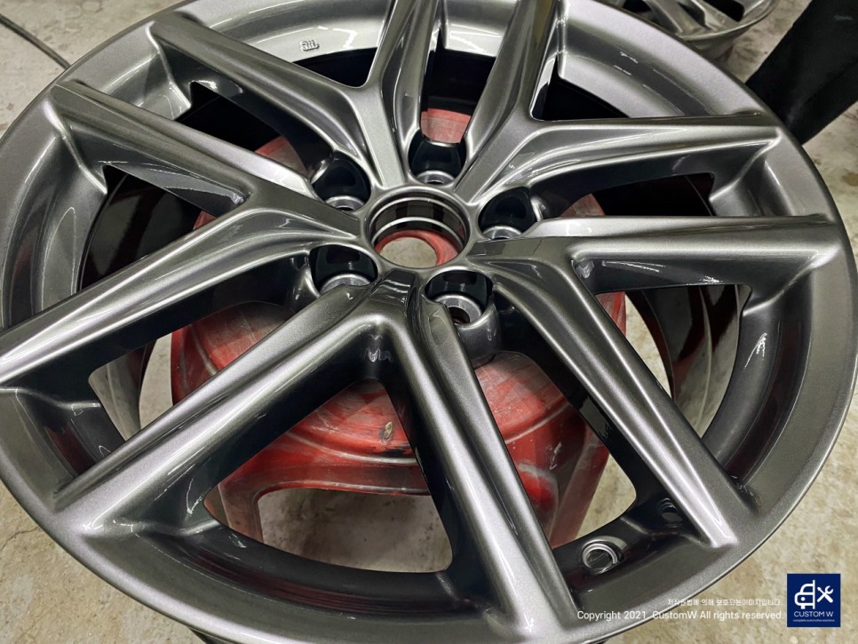 렉서스 IS200t 휠수리 후 고스트크롬 휠도색 / 용인 처인구