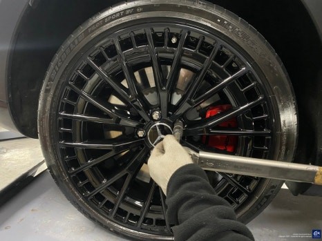 벤츠 전기차 EQE 53AMG 유광 블랙 휠도색으로 완성체로 거듭나다_! / 용인 처인구