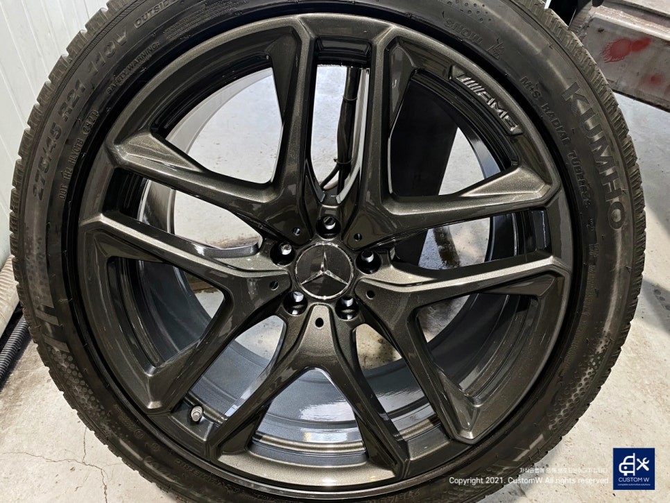 벤츠 GLE53 AMG 휠수리 후 건메탈 휠도색 / 용인 처인구