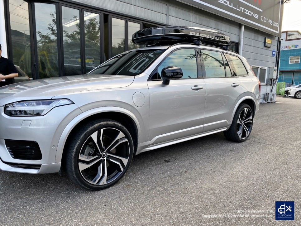 볼보 XC90 휠수리 후 블랙유광 휠도색