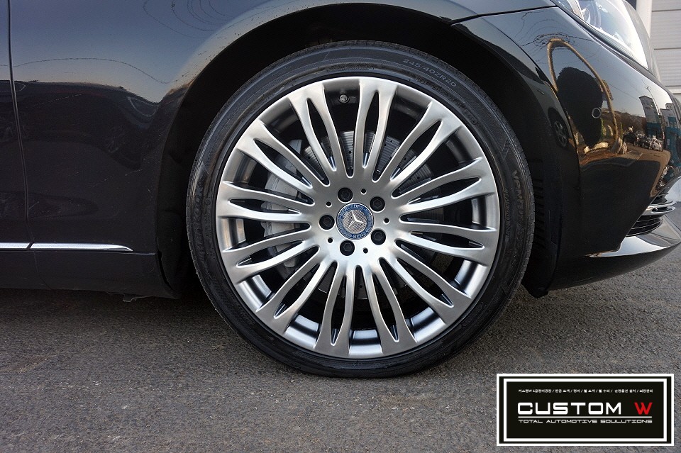 벤츠 W222 S500 마이바흐 20인치 휠상처 수리후, 고스트 크롬 휠도색. 커스텀W / 용인 처인구