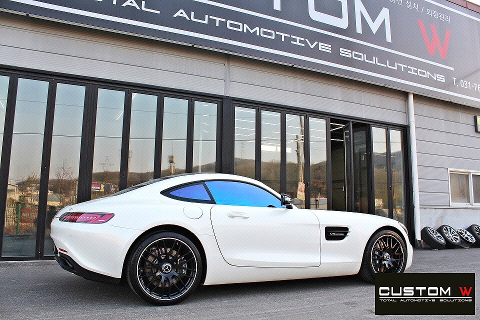 꾸준한 인기 벤츠 AMG GT  쿠페 무광 블랙 실버 투톤 휠 도색