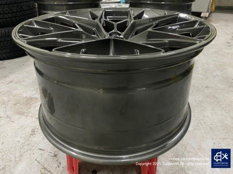 잊지 않고 재방문 주신 고객_! 벤츠 CLS53 AMG HRE 휠 상처 수리 후, 건메탈 그레이 휠도색