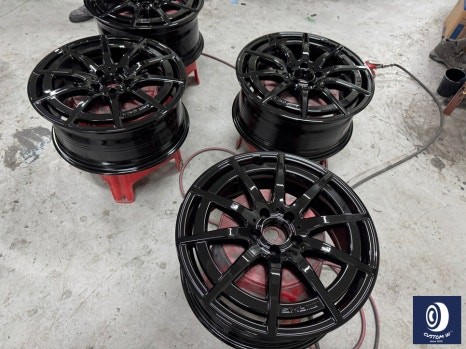 벤츠 GLB35 AMG 하이그로시 블랙 (검정 유광) 휠도색 + 레드 캘리퍼 도색