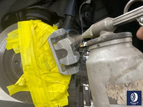 제네시스 GV80 22인치 블랙 유광 휠도색 + 카본 세라믹 골드 (오렌지 골드) 캘리퍼 도색 / 용인 처인구