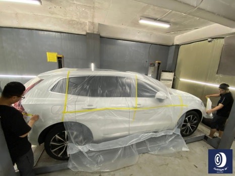 볼보 XC60 타 업체 잘못된 수리 도색 이력이 있는 22인치 약품 박리 / 페인트 제거 후, 블랙 유광 휠도색 + 캘리퍼 도색 작업까지_! / 용인 처인구