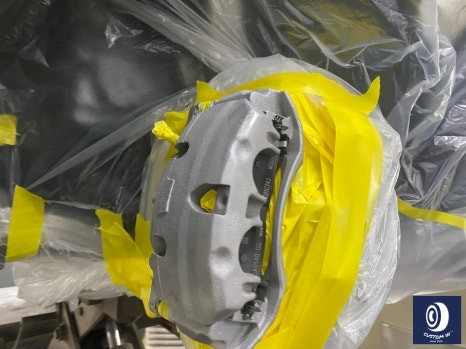 캐딜락 전기차 리릭 LYRIQ 신차 출고 작업 / 샴페인 골드 휠 도색 + 애시드 그린 캘리퍼 도색 / 용인 처인구