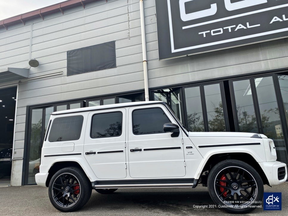 벤츠 G63 AMG 지바겐 22인치 에디션 휠 수리 후 투톤 무광 휠도색