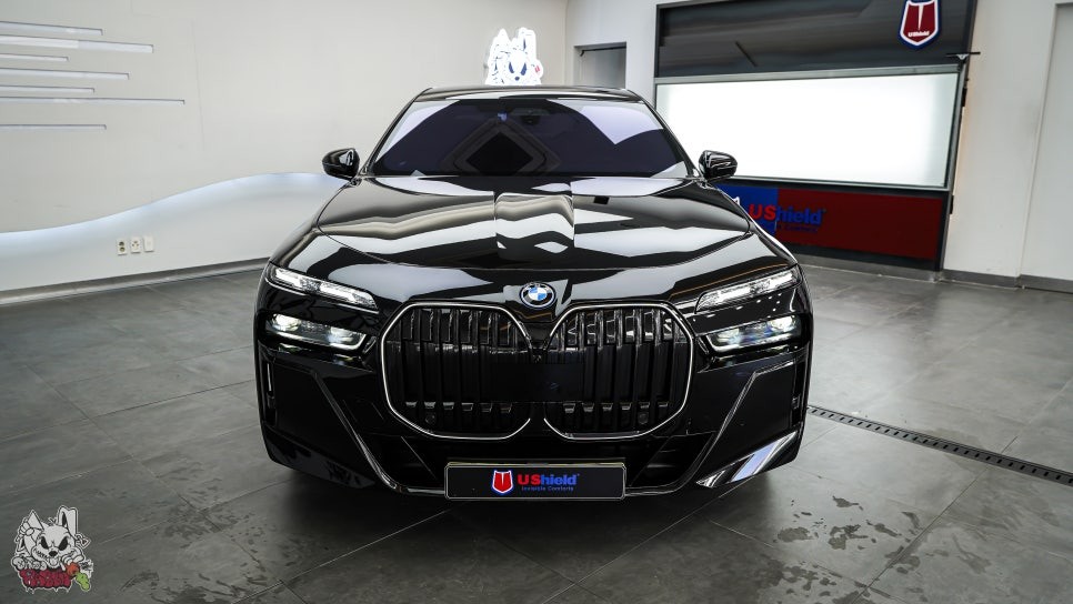 BMW 7시리즈 750e 하이브리드 전체PPF, 썬팅, 윈드쉴드, 크롬죽이기 등 천안 유쉴드 본사 풀패키지 시공.