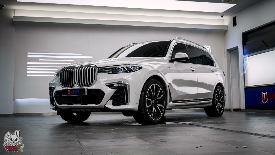 BMW X7 '진리' 의 그레이 (시멘트) 전체 고광택 랩핑, 천안 토끼아빠. / 충남 천안