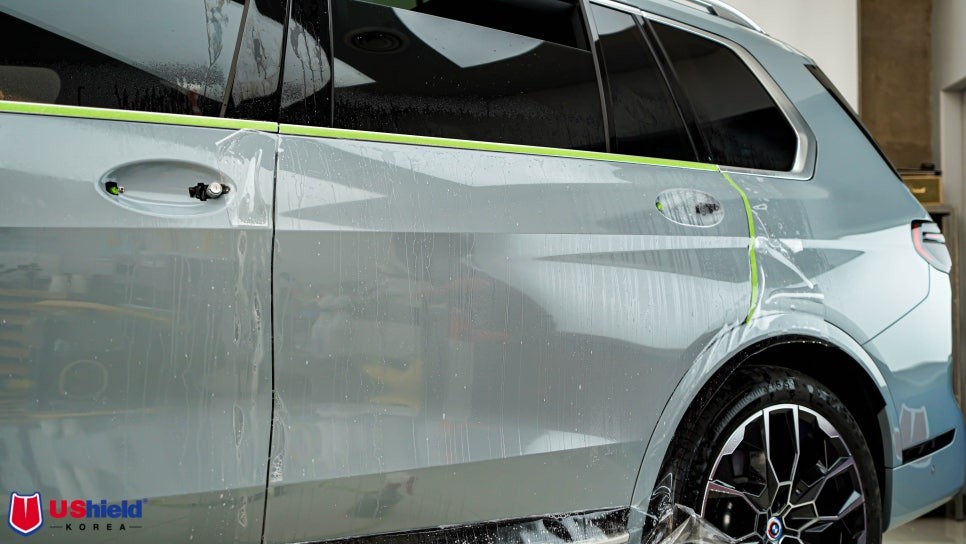 BMW X7 40i 프론트 전체, 도어 PPF, 유쉴드 스카이 썬팅, 크롬죽이기 천안 랩핑 시공! / 충남 천안