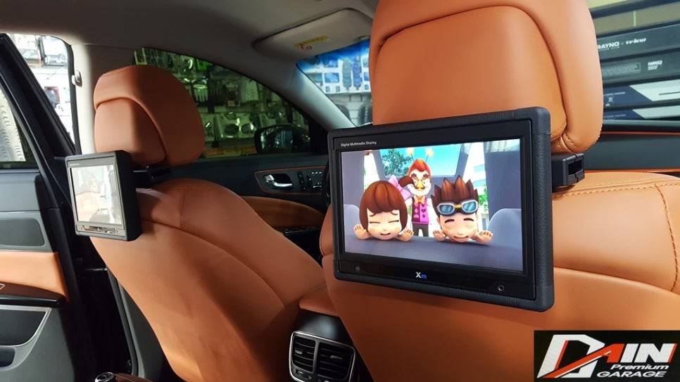 동양전자 xm 9인치 헤드레스트 모니터 장착! 기아 k9 순정형 리어모니터 설치! / 대전 대덕구 중리동