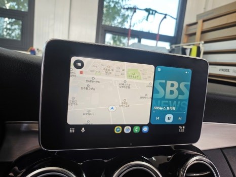 청주 카플레이 순정 모니터 연동 벤츠 C350E 장착 / 청주, 세종, 천안