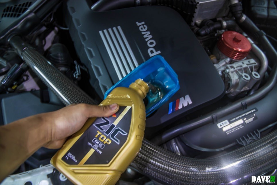 F80M3 엔진오일교체 지크탑0W40 합성유 / 용인 처인구