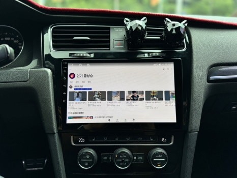 광주 골프 7세대 내비게이션은 안드로이드 올인원으로 깔끔하게