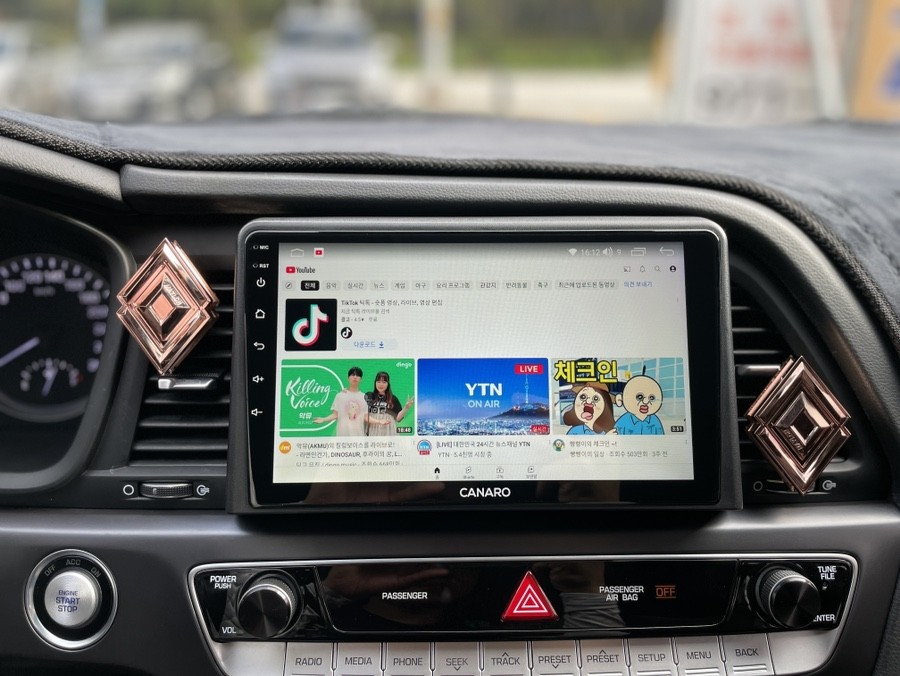 광주 쏘나타 뉴라이즈 안드로이드 올인원 깔끔한 작업으로