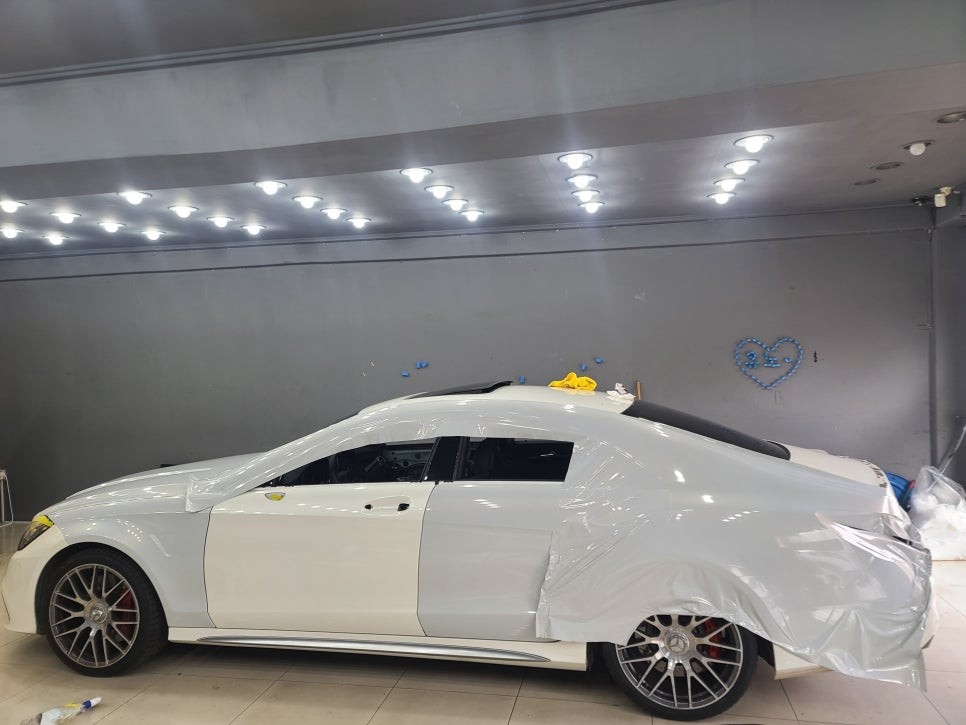 인천랩핑 잘하는곳에서 벤츠CLS63amgs 차량의   전체랩핑 시공기!! / 인천 부평동