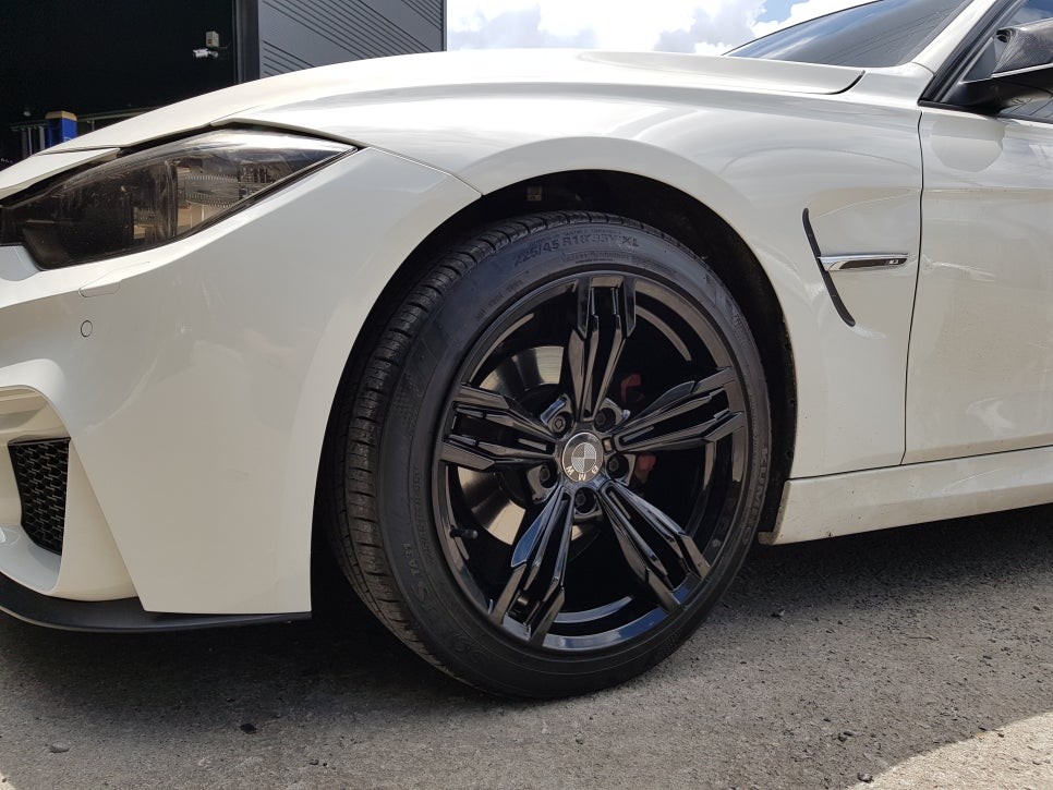 [울산휠마스터][울산휠도색][휠도색잘하는집]bmw 3시리즈 블랙유광 분체도장 / 울산 북구