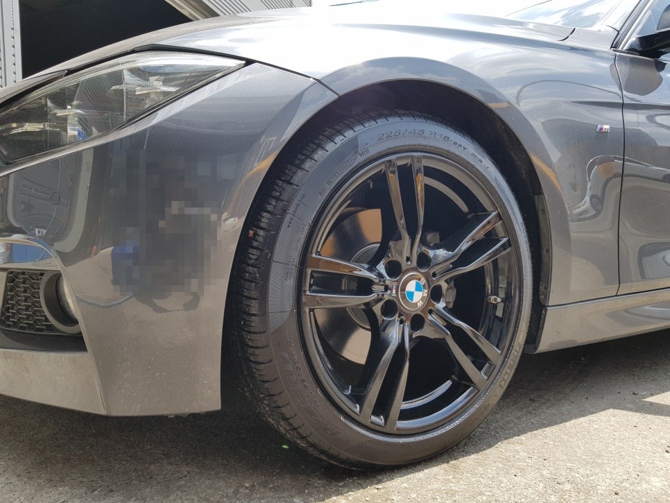 [울산휠마스터][울산휠도색][휠도색잘하는집]BMW 3시리즈 블랙유광 분체도장 / 울산 북구
