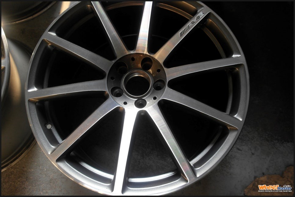 [울산휠수리][휠복원]벤츠w222 s클래스 s63amg 순정휠 다이아몬드컷팅휠수리[휠도색] / 울산 북구