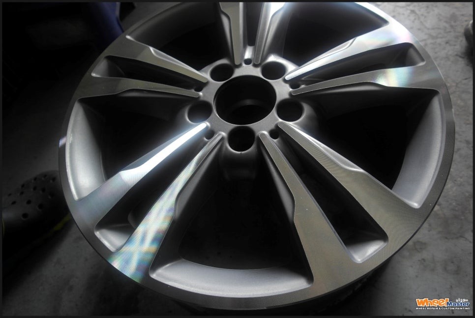 [울산휠수리][휠도색]w213 벤츠e클래스 순정휠 다이아몬드컷팅휠수리[휠복원] / 울산 북구
