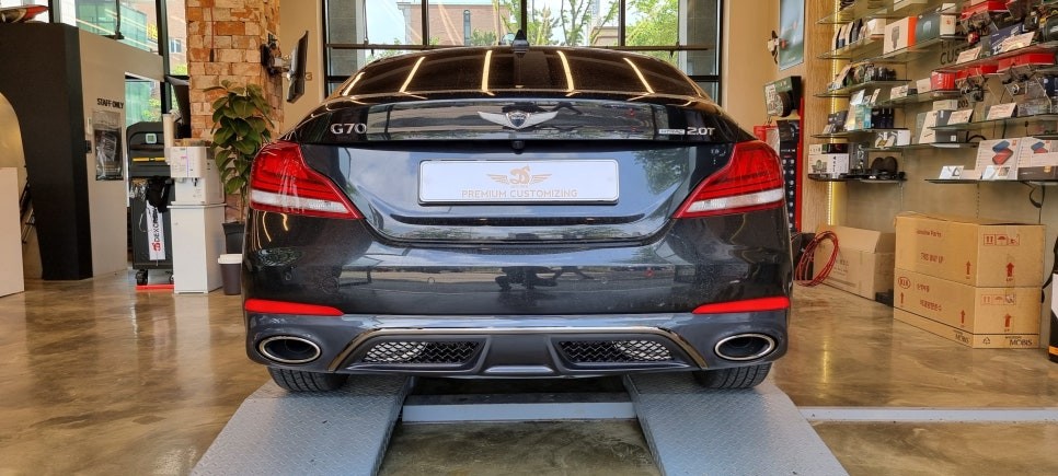 제네시스G70 순정듀얼배기와 엠비언트LED 작업 후기 / 안산,시흥,부천