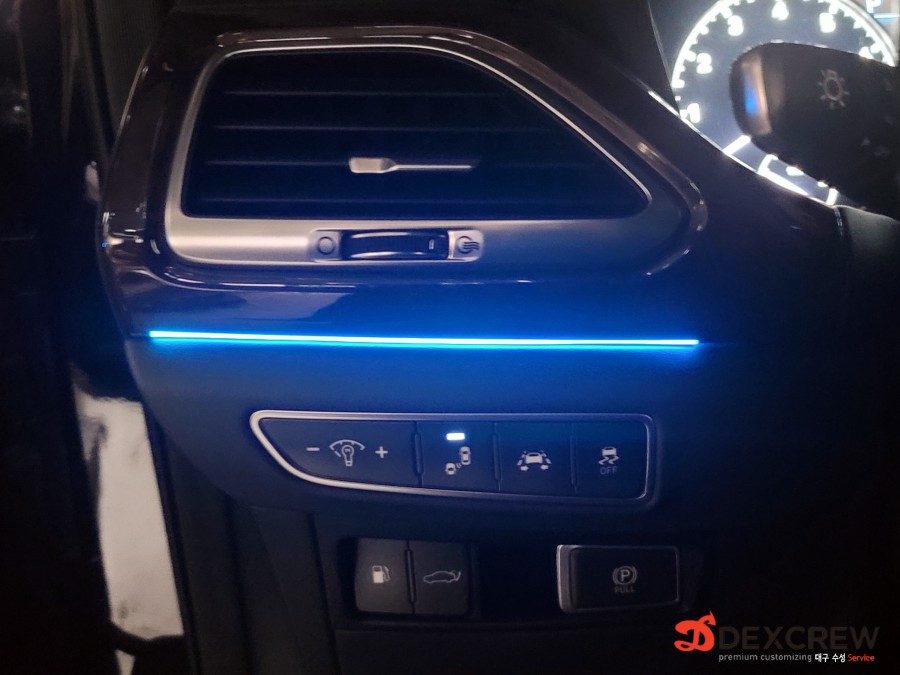 제네시스 EQ900 비노출 엠비언트(무드등) 라이트 도어트림, 대시보드 그리고 스피커까지 작업!