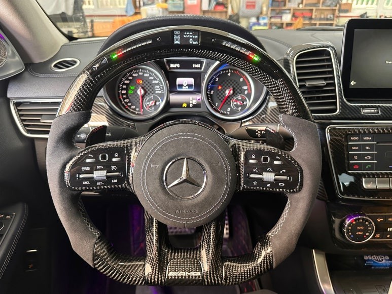 벤츠 GLE350 AMG63 (W166) - AMG 알칸타라 카본 디컷 핸들과 RPM핸들 게이지까지! / 대전 서구 탄방동