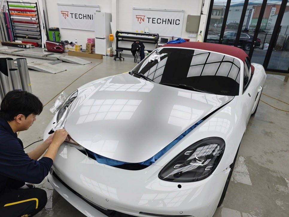 광주 랩핑, 포르쉐 박스터 작업 사례 / 충남 천안