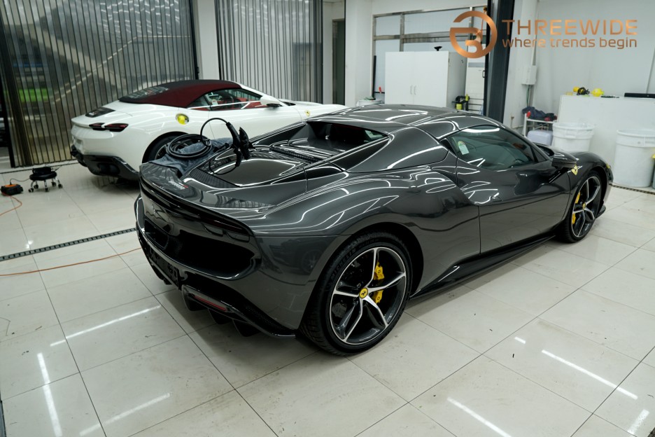 페라리 296 GTS, 카본 옵션을 선택하지 못했다면? 카본 PPF 시공으로 대체가능! (#296GTB #페라리 #분당 #판교)