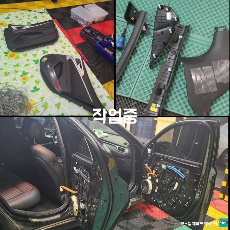 파주 운정 제네시스 G70 비노출 엠비언트 시공 작업 후기 / 경기 파주