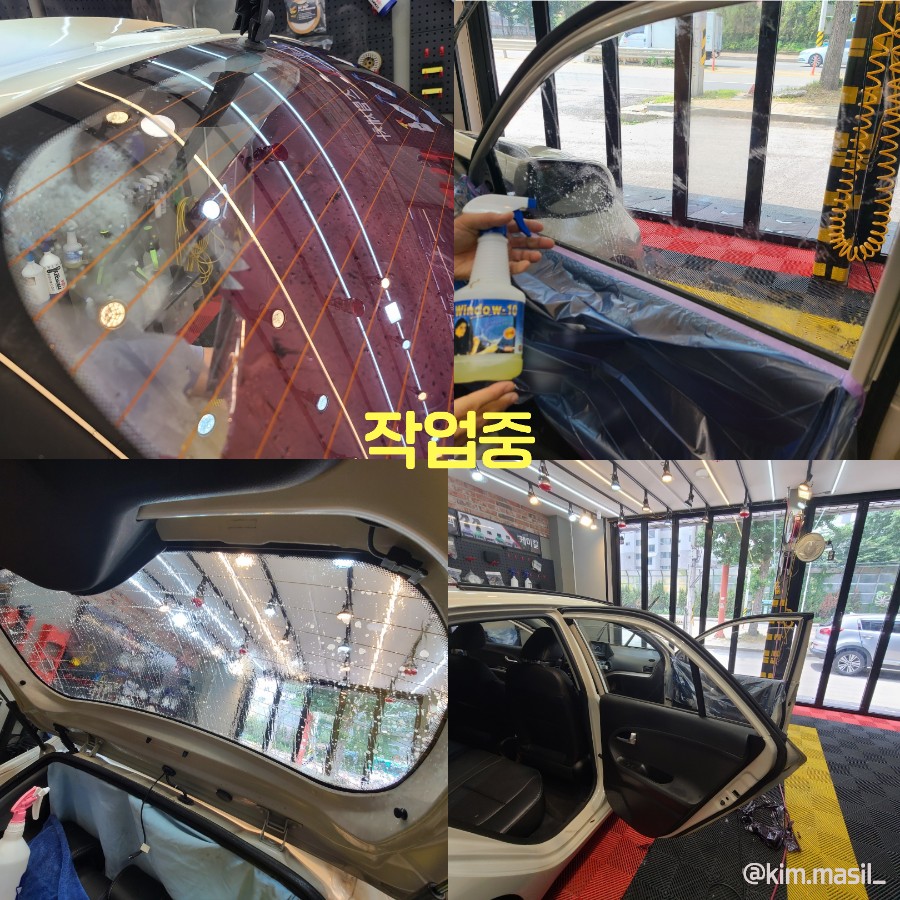 일산 킨텍스 식사동 모닝 파비스 썬팅 pv7 시공 작업 후기 / 경기 파주