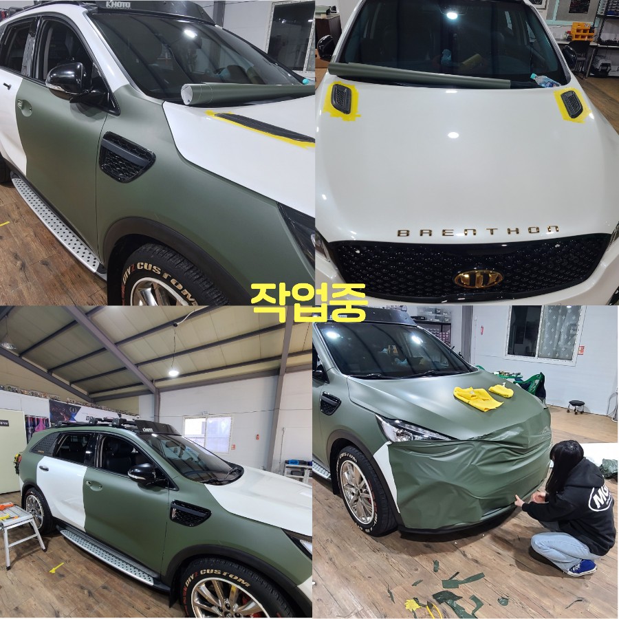 일산 파주 운정 올뉴 쏘렌토 3m 메탈 밀리터리그린 무광 전체랩핑 / 경기 파주