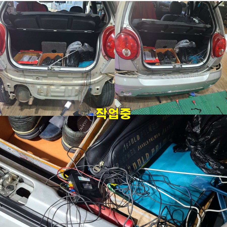 파주 운정 마티즈 후방감지기 장착 시공 작업 후기 / 경기 파주