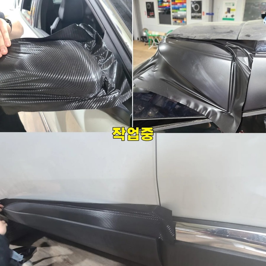 파주 운정 탄현 킨텍스 푸조3008 크롬죽이기 랩핑 시공 작업 후기 / 경기 파주