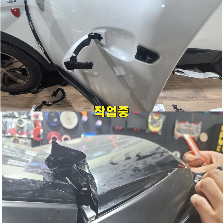 파주 운정 탄현 킨텍스 푸조3008 크롬죽이기 랩핑 시공 작업 후기 / 경기 파주