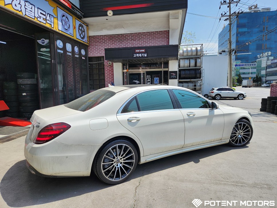 벤츠 휠 복원 벤츠S450 순정20인치 블랙폴리쉬휠복원