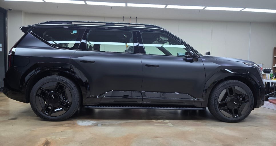 인천랩핑 기아 EV9 전체랩핑 오토벨벳필름 반타 블랙 / 인천 서구 경서동